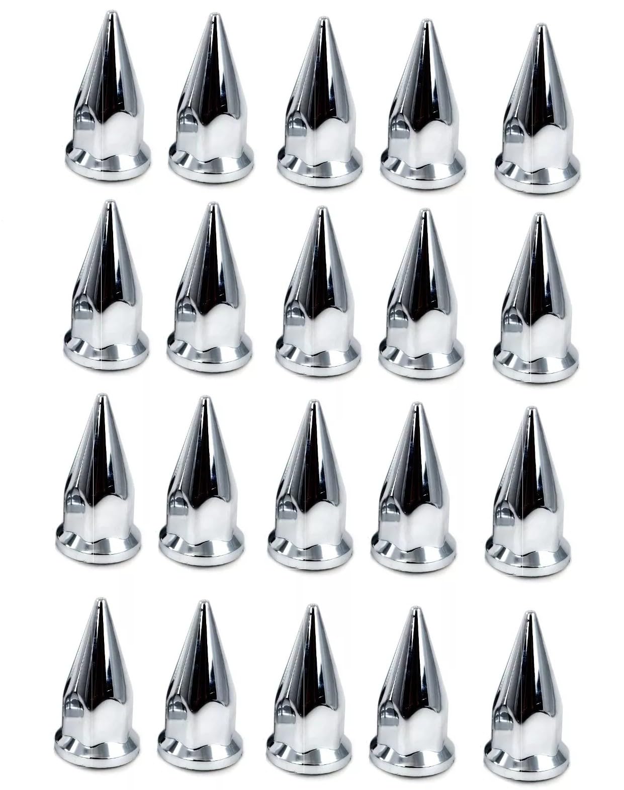 30 tapas de tuerca cromadas con forma de bala de 32 mm, cubiertas de plástico para ruedas, camiones, remolques