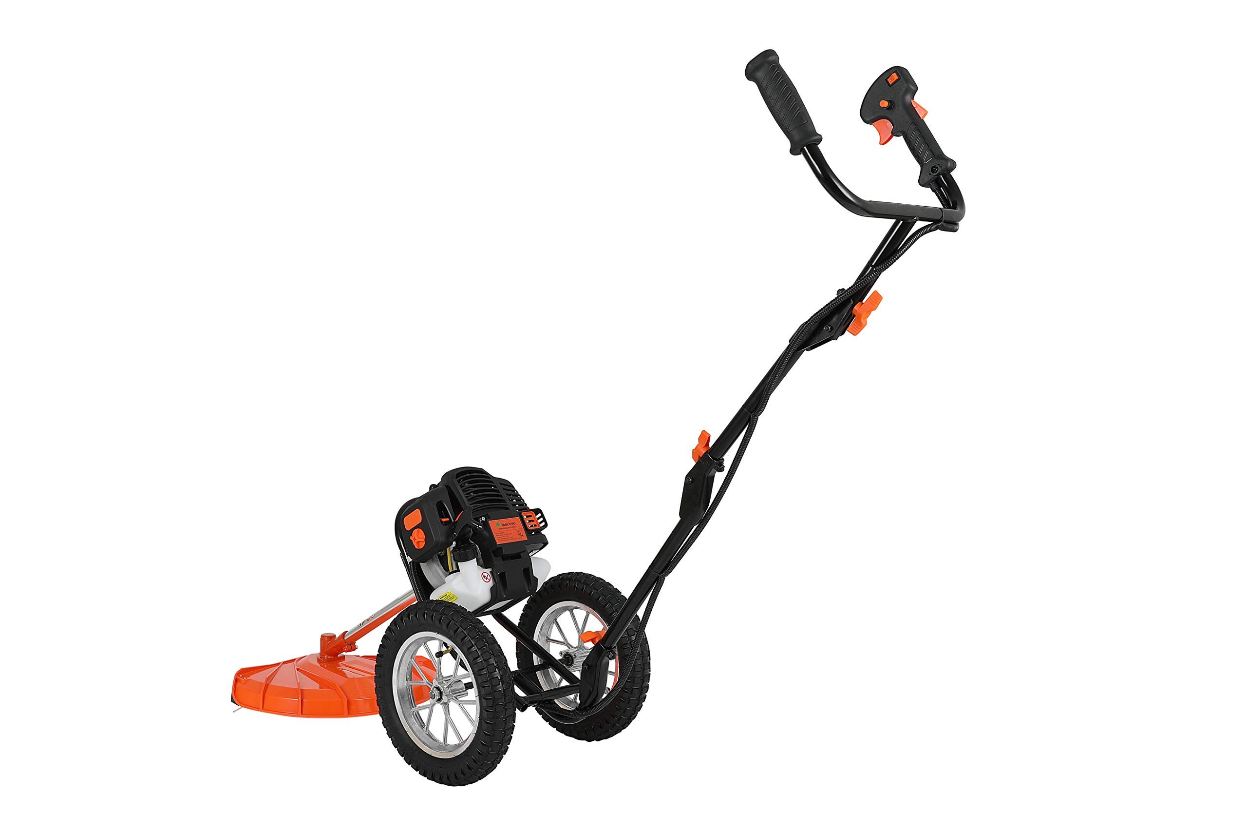 TIMBERPRO Desbrozadora con Ruedas de 52 cm³, con 2 Cabezales de Corte.