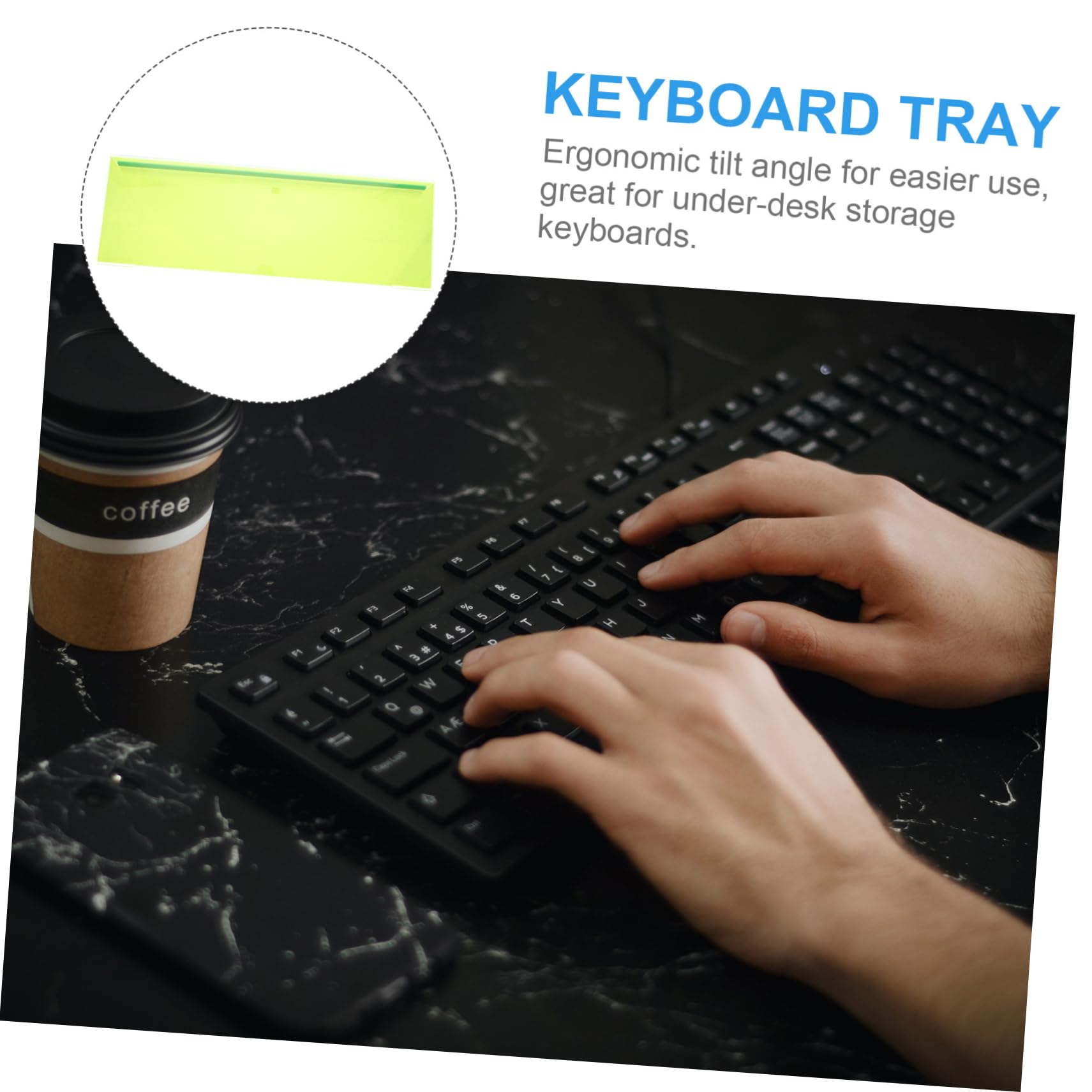 OSALADI Acrylic Keyboard Stand with Slip Design Ergonomic Tilt for Desk Compatible with Standard Keyboards Height Riser for Improved Comfort and Posture