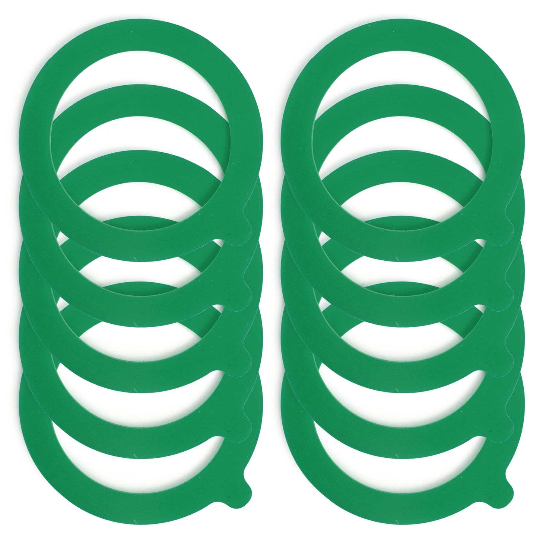 Spesh 10 Pcs Silicone Jar Seals 93x68mm Jar Gaskets Replacement Airtight Rubber Seal Rings for Mason Glass Cans 0.35/0.5/1/1.5/2 Litre(Dark Green)