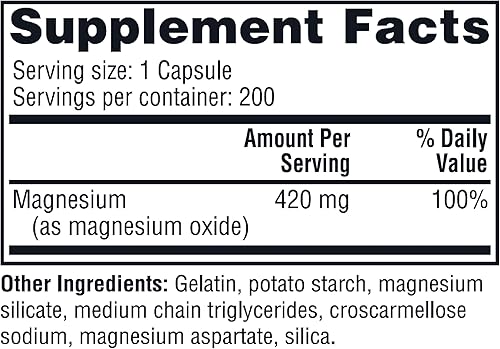 Miniatura 2 de Twinlab Cápsulas de magnesio - para aliviar el estrés, 420 mg, 200 unidades, 1 paquete y Reserveage Beauty- Gomitas de resveratrol de 100 mg,