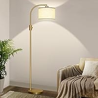 Nintiue Gold Arc Floor Lamp, Dimmable 1200 Lumens LED Bulb Included, 360°+90° Rotatable for Living Room, Bedroom, Office