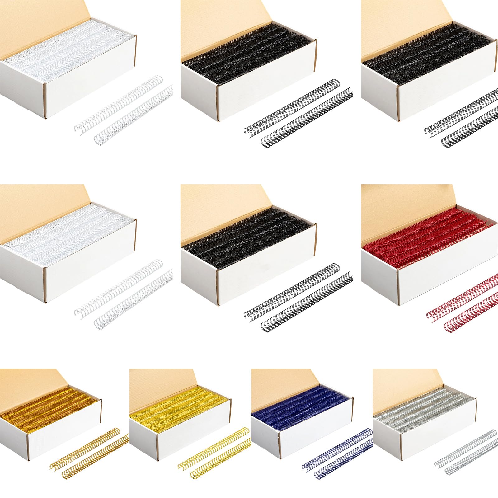 Lot de 100 anneaux de reliure multi-trous en fer 23 trous 24 trous ou 34 trous pour l'organisation de documents de bureau