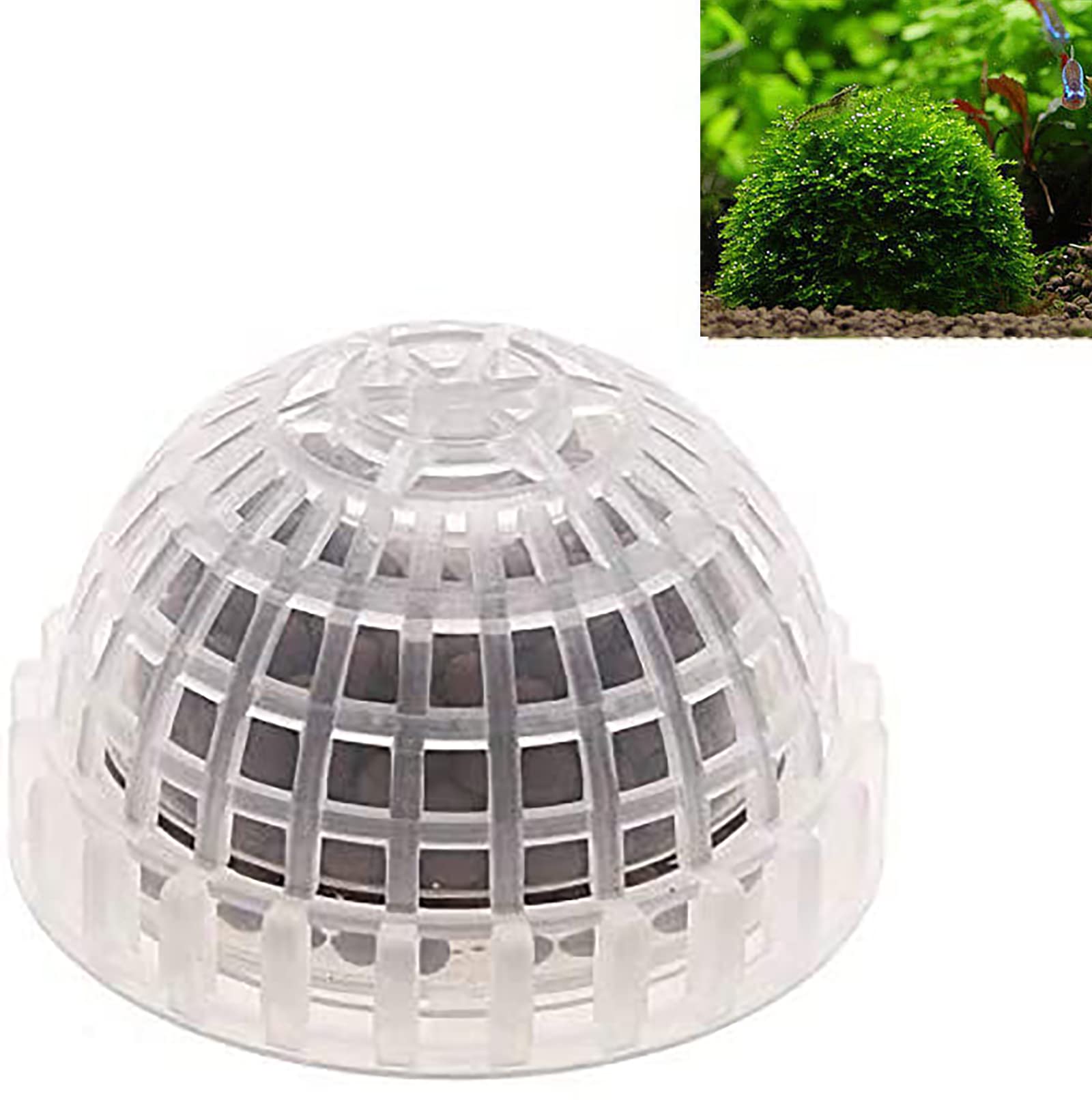 WANGCL Moss Ball Filter, Creative Aquarium Fish Tank Grass Ball with Mineral Balls, Floating Live Plants for Aquarium Decoration No Seed
