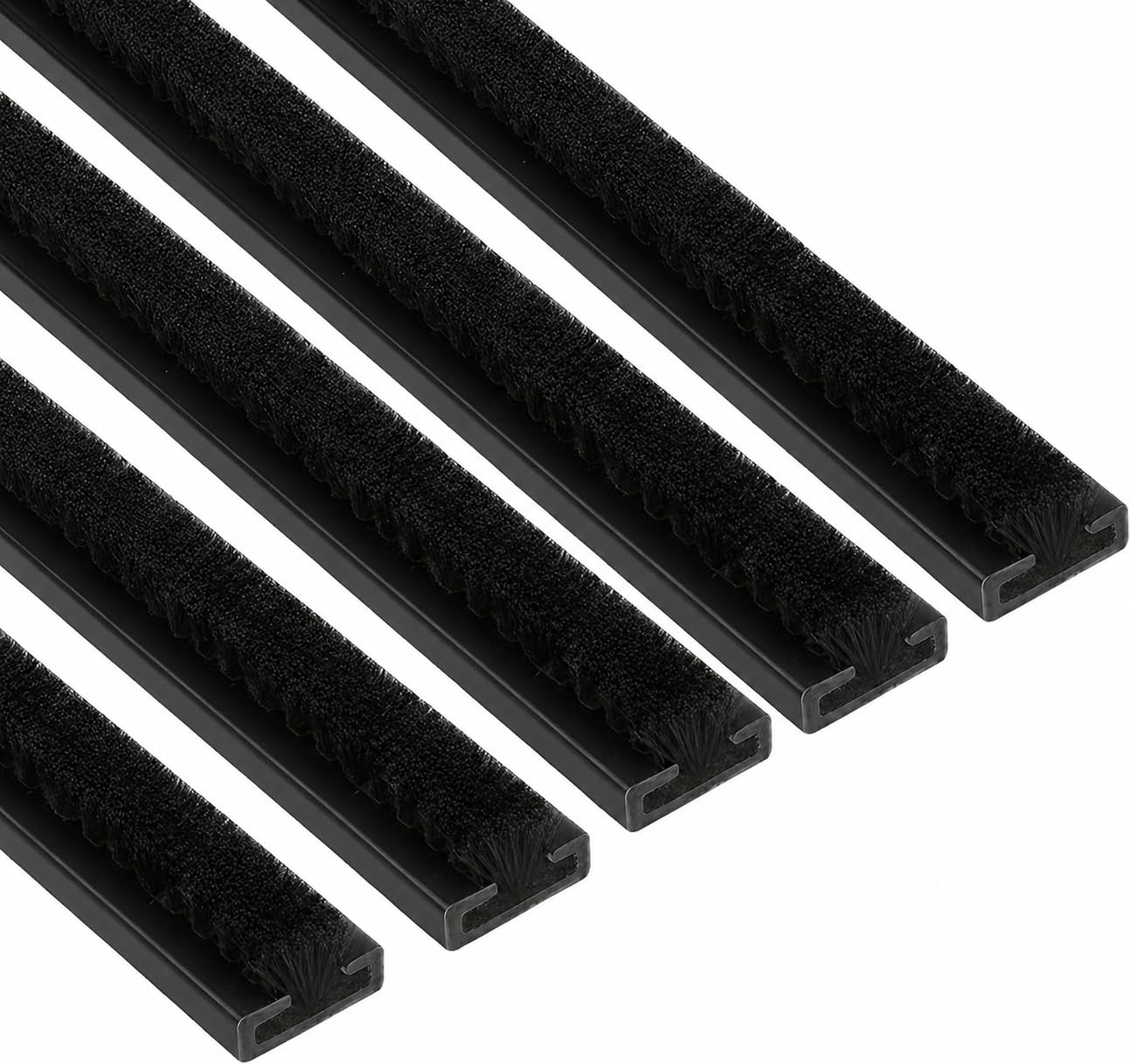 Exitex Intumescent Fire & Smoke Door Seal Strips – 5 x 1050mm Strips (5250mm Total) – Full Door Pack – Self-Adhesive (Black, 1050mm x 15mm x 4mm)