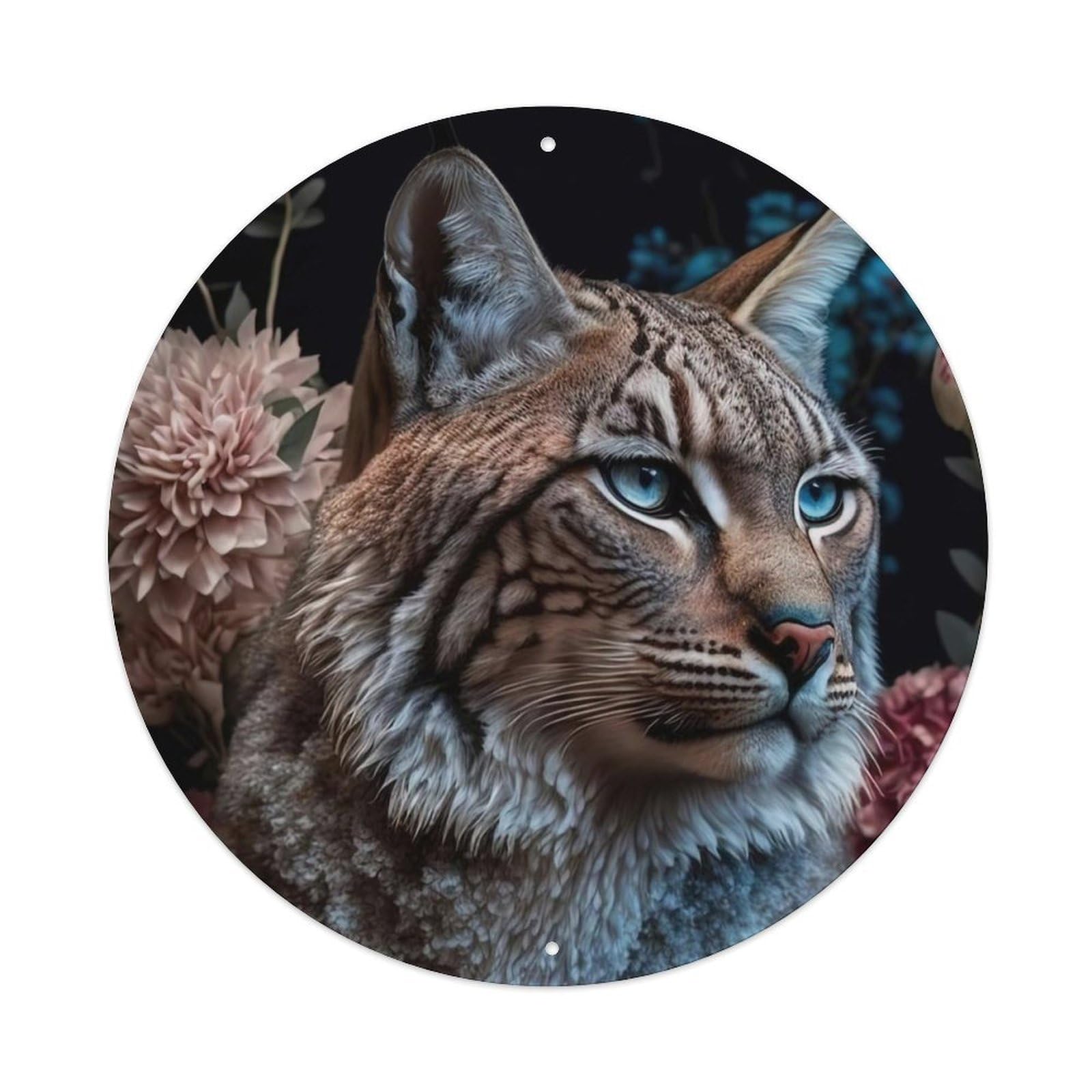 Animal Artwork Short-tailed Cat Vintage Metal Tin Sign Plaque Wall Decor for Cafe, Club Bar, Office, Garden Metal Poster 8x8Inch