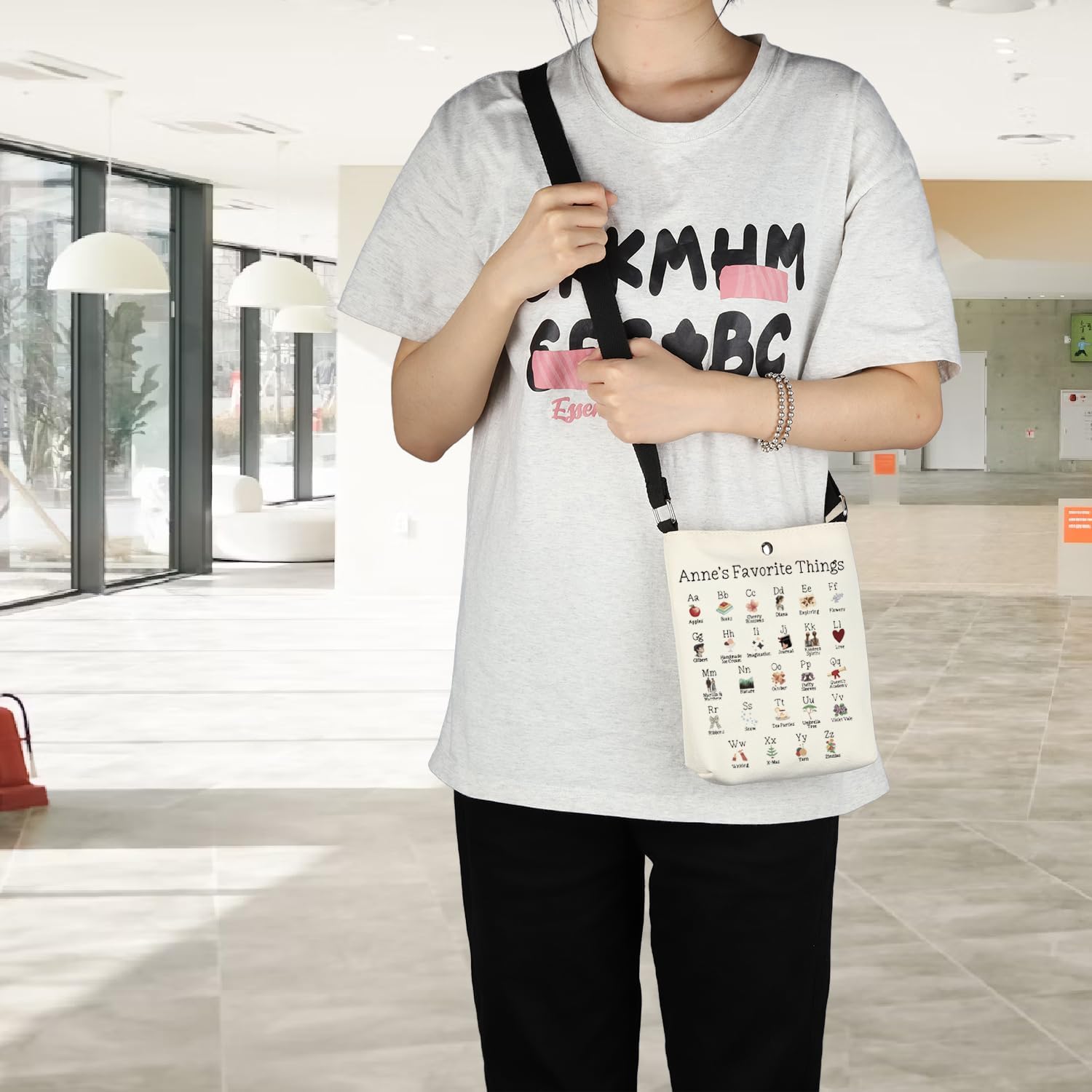 POFULL Anne Green Gift Book Lover Gift Anne Book Literary Crossbody Bag Friendship Messenger Bag - Image 2