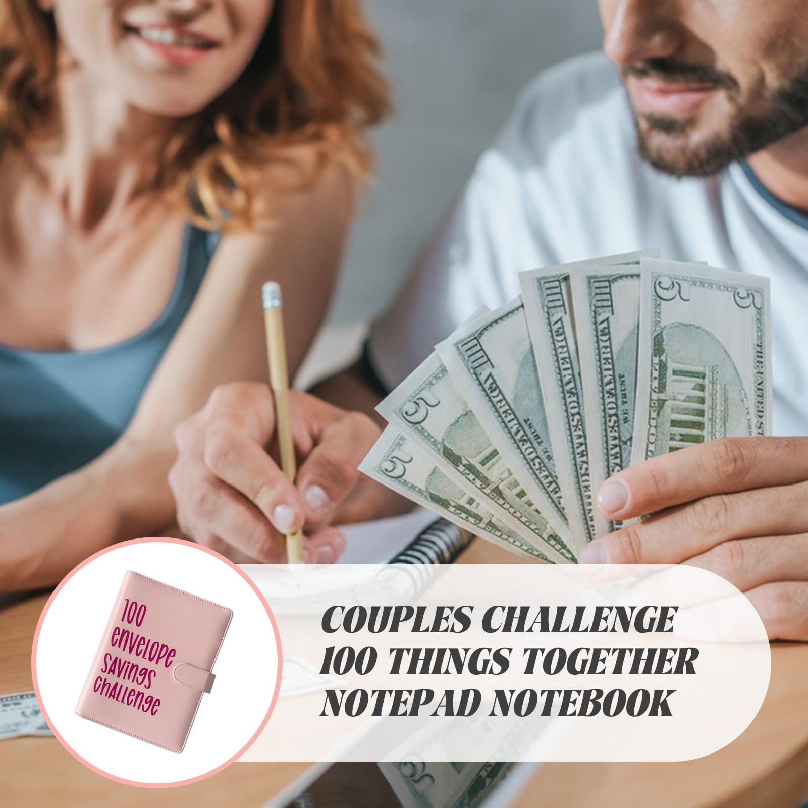 Cartella Risparmio 100 Buste - Sfida Da 5000€ Per Coppie, Ufficio O Casa - A5 Con Organizer Budget - Foto 3