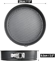 Vista 3 de Webake Springform - Molde antiadherente de 11 pulgadas para tartas de queso con parte inferior extraíble, molde grande para hornear para Acción