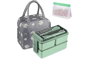 NatraProw Adult Bento Lunch Box Set with Insulated Lunch Bag