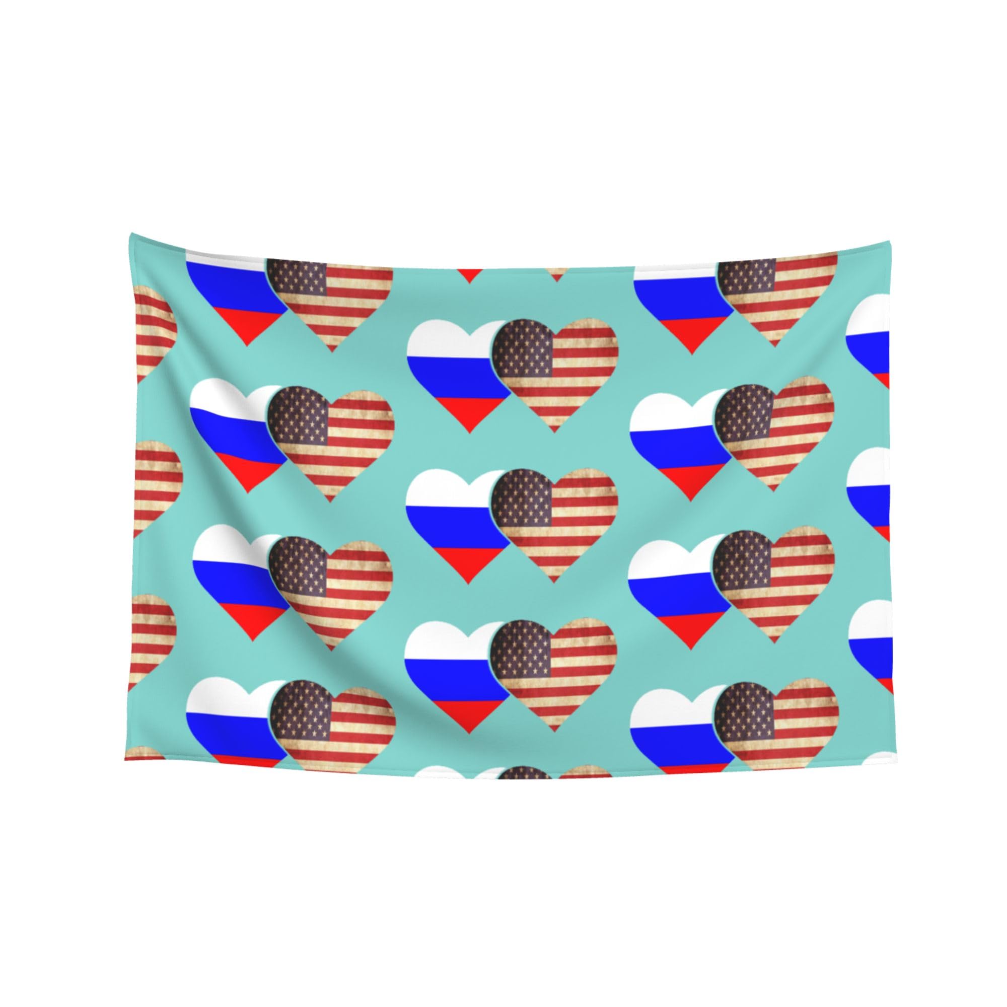 HLBSDM Russian flag and american flag Living Room Tapestry Modern Dorm Decor Wall Hanging Home Decor Backdrop 60"x40"