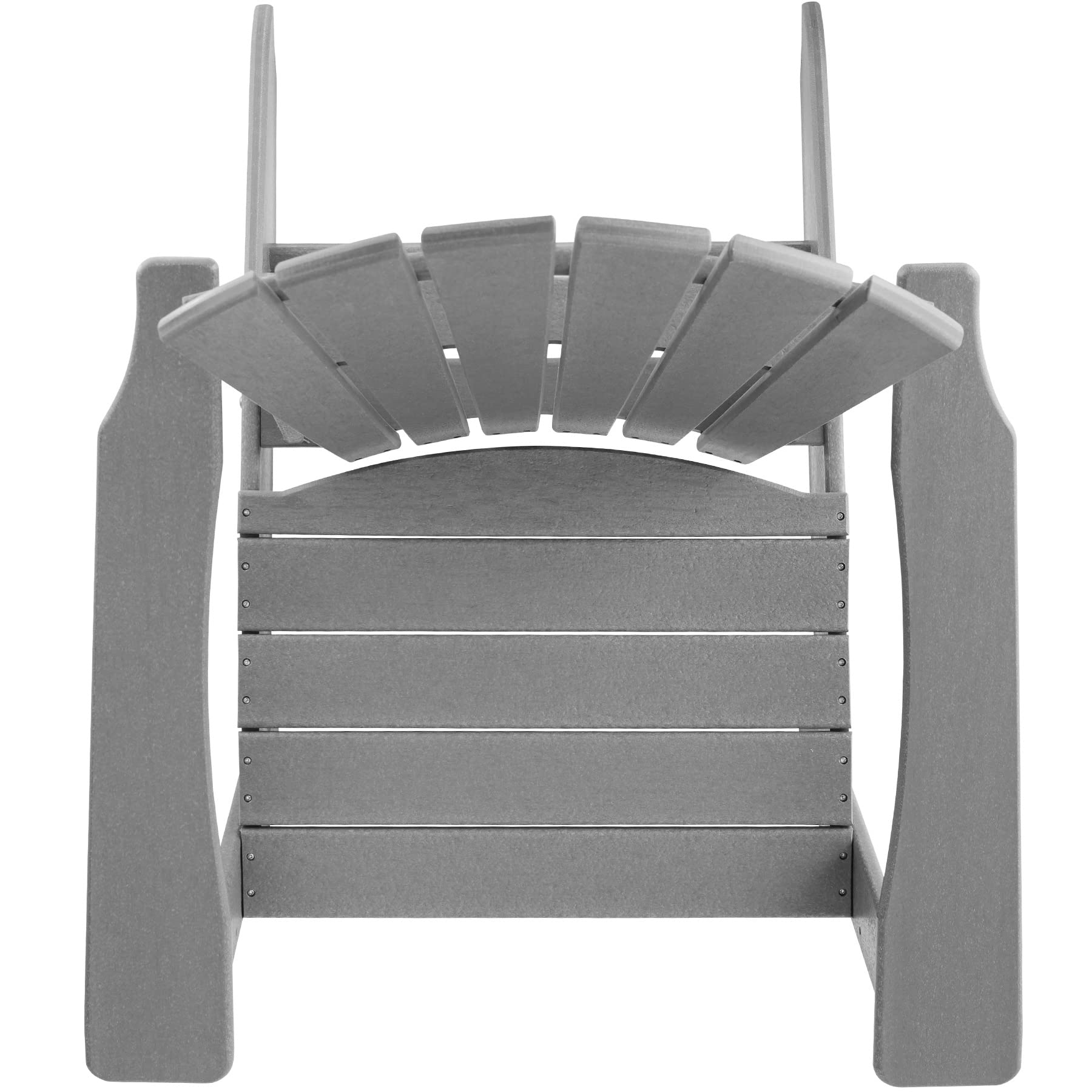 tectake® Gartenstuhl Adirondack in Holzoptik, komfortable Rückenlehne, Gartensessel mit extrabreiten Armlehnen, für Garten, Terrasse und Balkon, wetterfest - grau