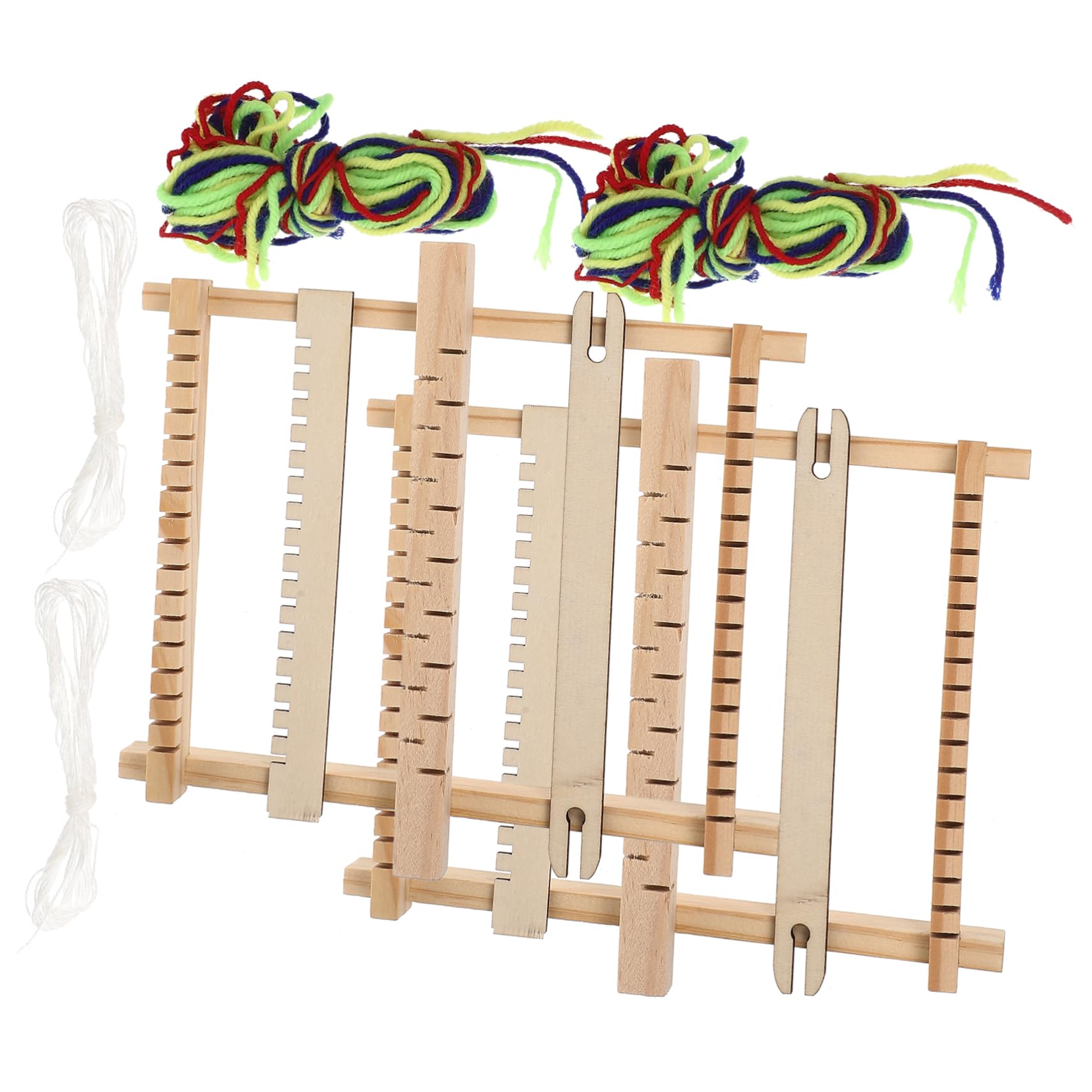 BELLIFFY 2pcs Wooden Loom Toys for Boys and Girls Knitting Kits DIY Weaving Tool Perfect for Creative Development