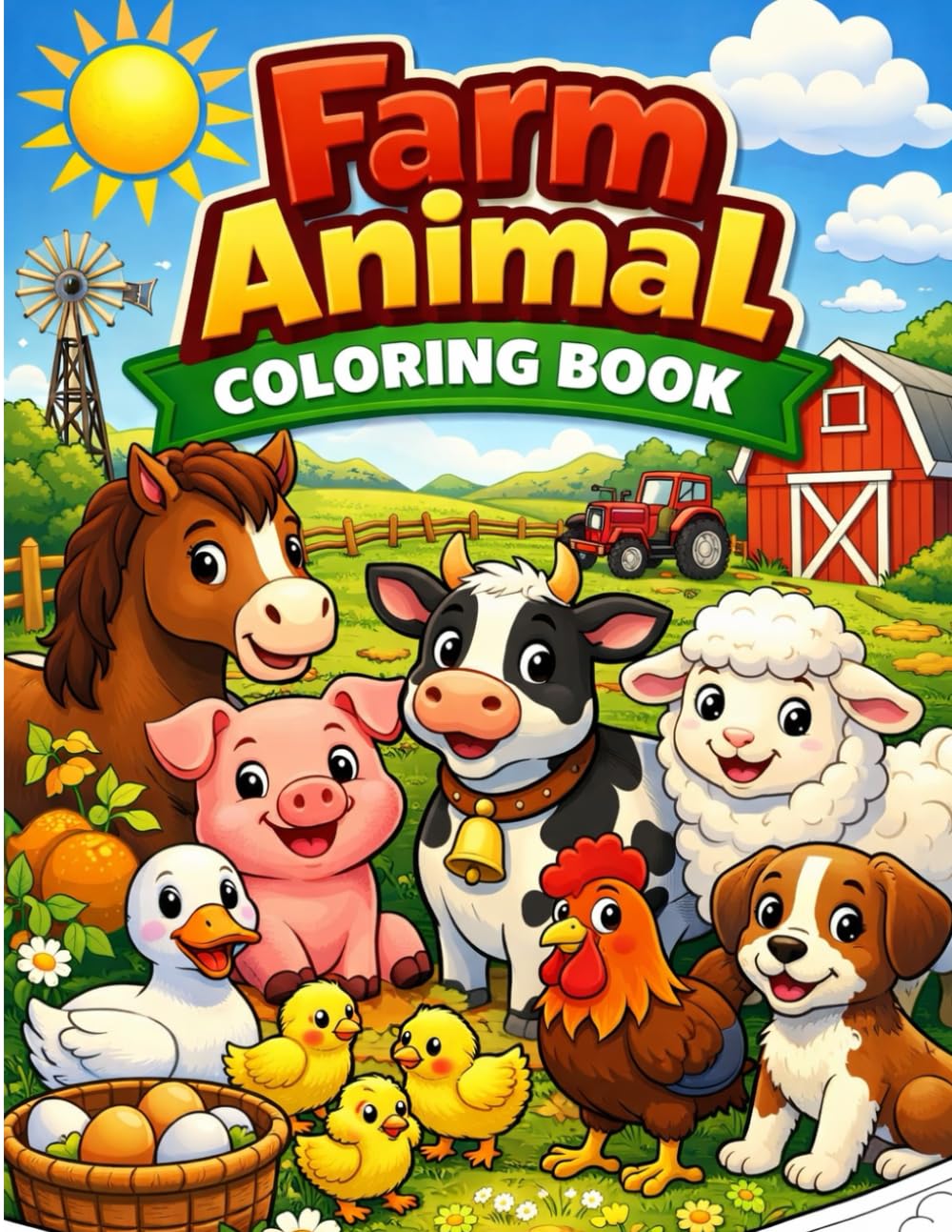 FARM ANIMAL COLORING BOOK