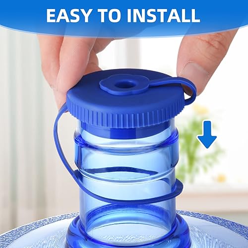 Miniatura 4 de 4 tapas para jarra de agua de 5 galones con anillo o enchufe para colgar, aplica una bomba universal, sello a prueba de fugas, botella de agua de 5