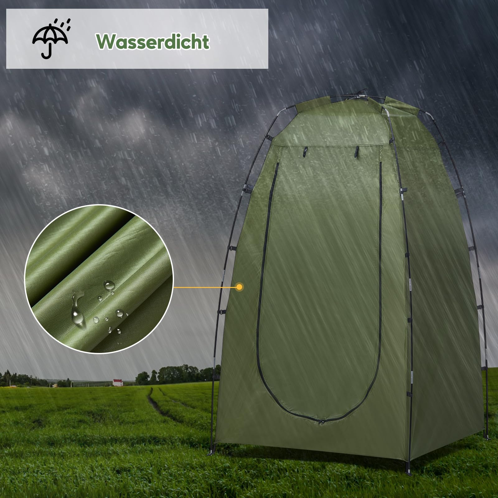 TUKAILAI Camping Zelt, Pop Up Toilettenzelt, Umkleidezelt Privatsphäre Duschzelt, Wasserdicht, UV-Schutz, Duschvorhang Camping Zelt für Strand, Angeln, Wandern, Baden, Dressing, Outdoor