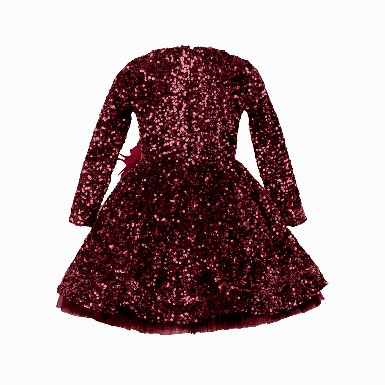 Generisch Vestido de princesa para niña, bonito vestido de fiesta de lentejuelas con purpurina, vestido formal para fiestas, ocasiones festivas