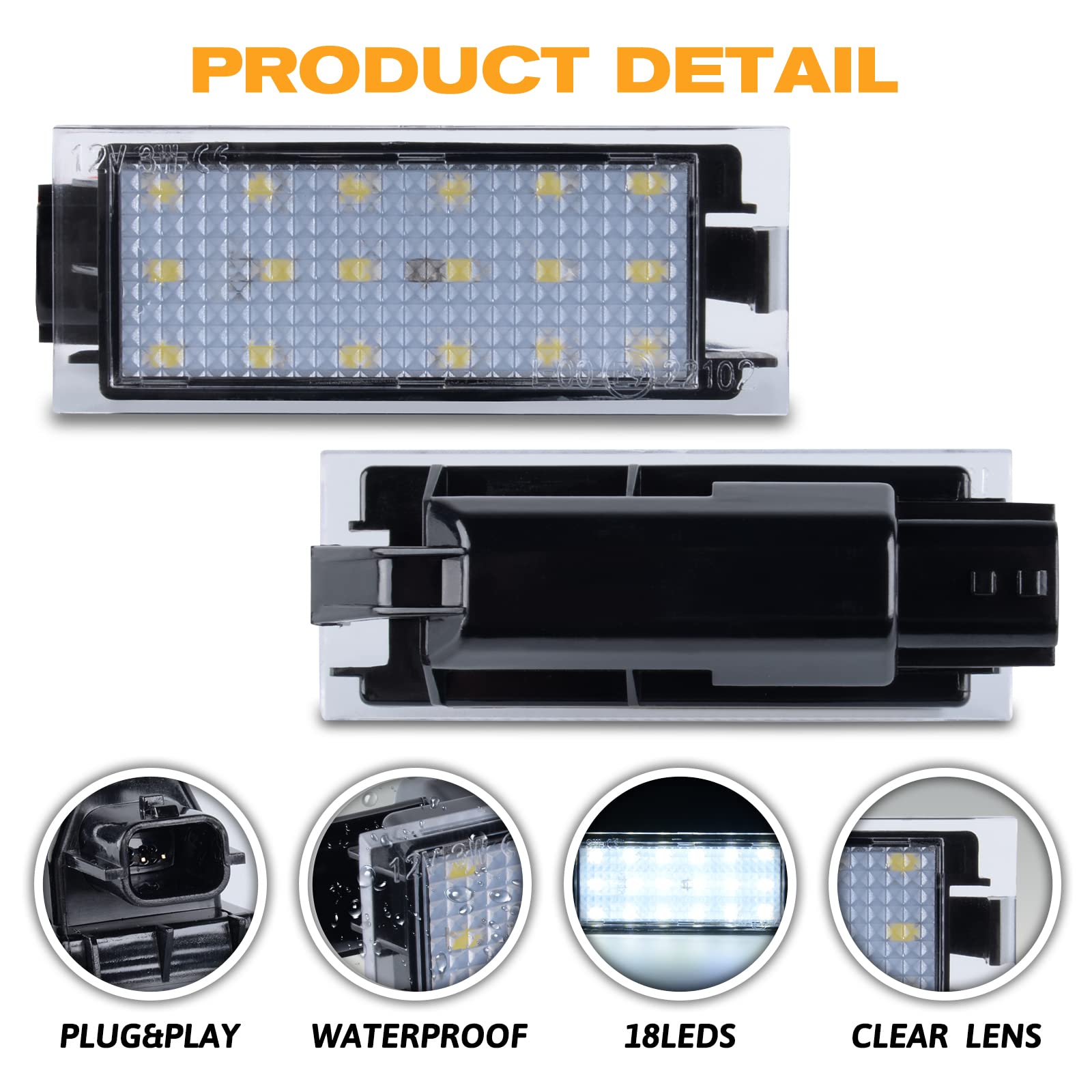 LUCI POSIZIONE A LED LUCI TARGA A LED CANBUS SMART FORTWO NO ERROR - Foto 5
