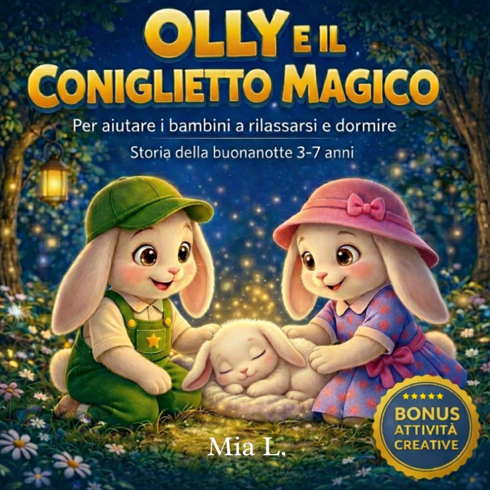 Olly e il Coniglietto Magico: Storia della buonanotte per bambini 3–7 anni – Routine serale, calma ed emozioni