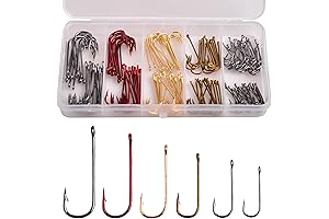 150pcs Aberdeen Fishing Hooks Long Shank Offset Hook Light Wire Fish Hook High Carbon Steel