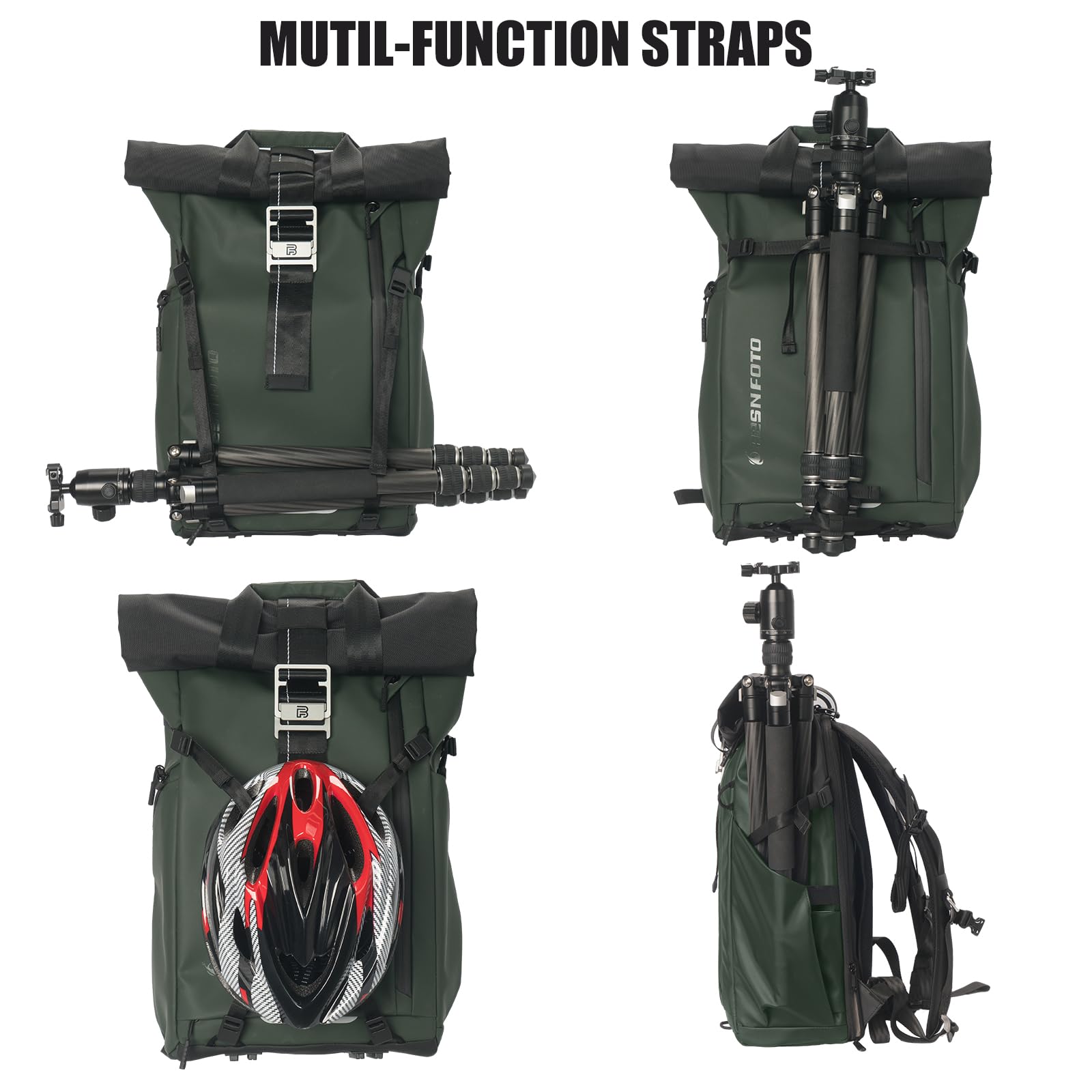 Besnfoto Mochila para cámara, impermeable, bolsa de viaje para fotógrafo, funda de fotografía extensible para cámara réflex réflex réflex sin espejo, compatible con laptop de hasta 15.6 pulgadas con
