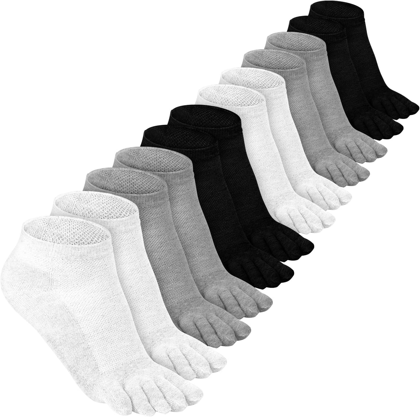 6 Paar Fünf Zehensocken Baumwollsocken für Damen Herren