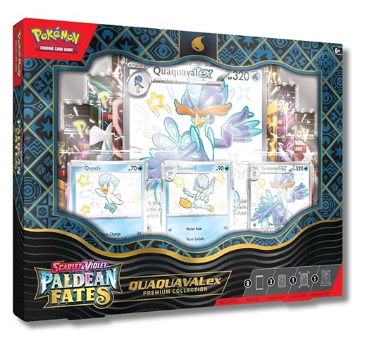 POKEMON TCG: Scarlet and Violet: PALDEAN Fates: POKEMON EX Premium Collection - Shiny Quaxly