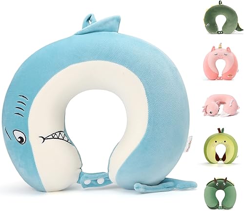 Miniatura 22 de Niuniu Daddy Axolotl Almohada de Viaje para Niños Artículos Esenciales para Viajes por Carretera para 9-12 Años de Edad - Almohada de Cuello