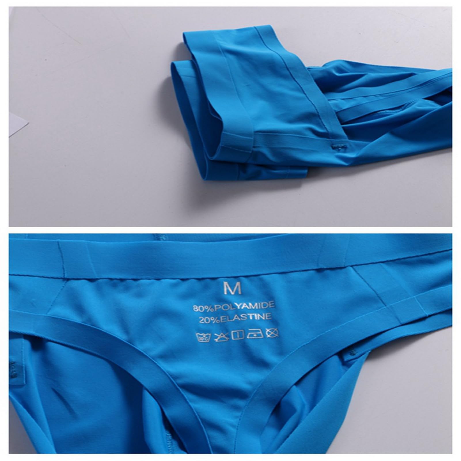 Tanga ultrafina sin costuras de seda de hielo para hombre, sexy, con bolsillos en U, parte trasera en T, bikini de talle bajo