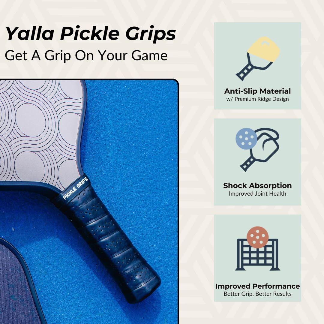 Pickle Grips Pickleball Paddle Grip Tape - Overgrip Grip Wrap do rakiety Pickleball - odprowadzający wilgoć uchwyt wiosłowy (2 sztuki)