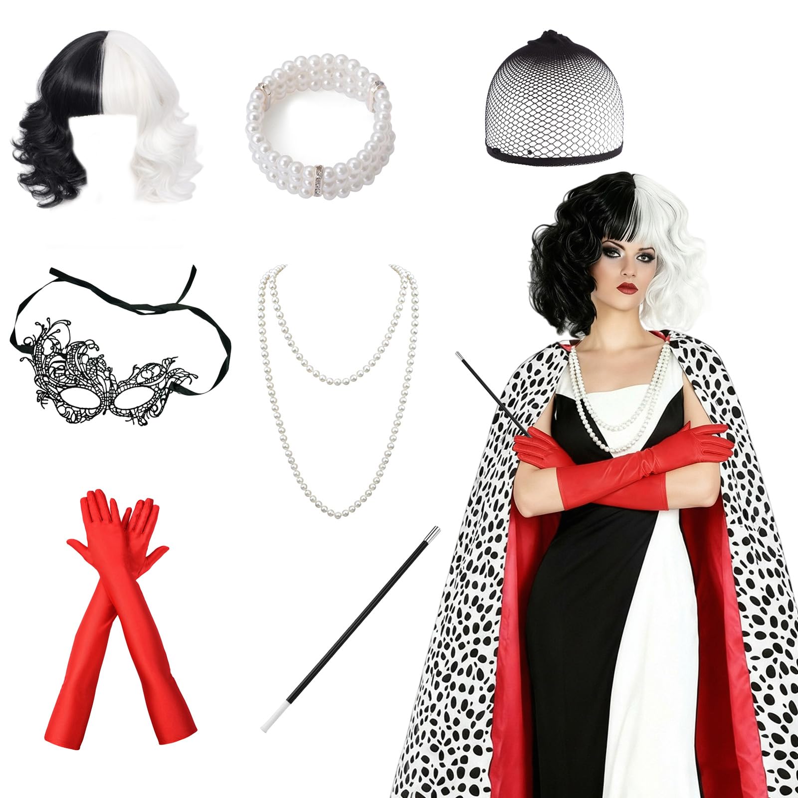 8pcs Deville Costume Accessories Set