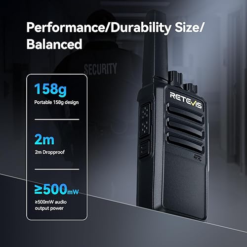 Miniatura 2 de Retevis RT68 Two-Way Radios Long Range, Walkie Talkies for Adults, 2 Way Radio with Earpiece, Walkie Talkie Rechargeable with Charging Base, for