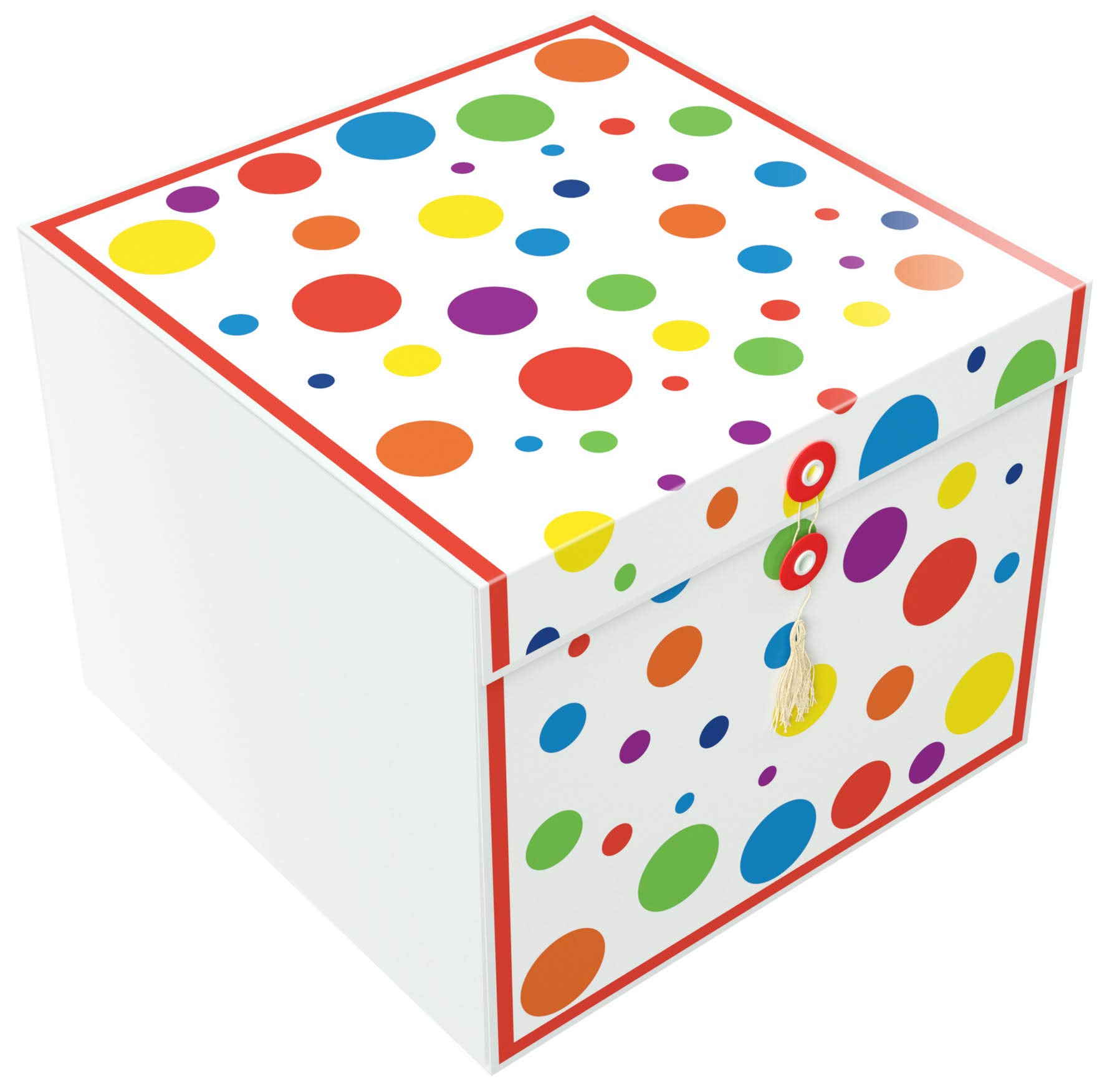EZ Gift Box Rita Napoli 10"x10"x8", Easy to Assemble and No Glue Required, Comes with Tissue Paper, Greeting Card, and Envelope, Made by Endless Art US