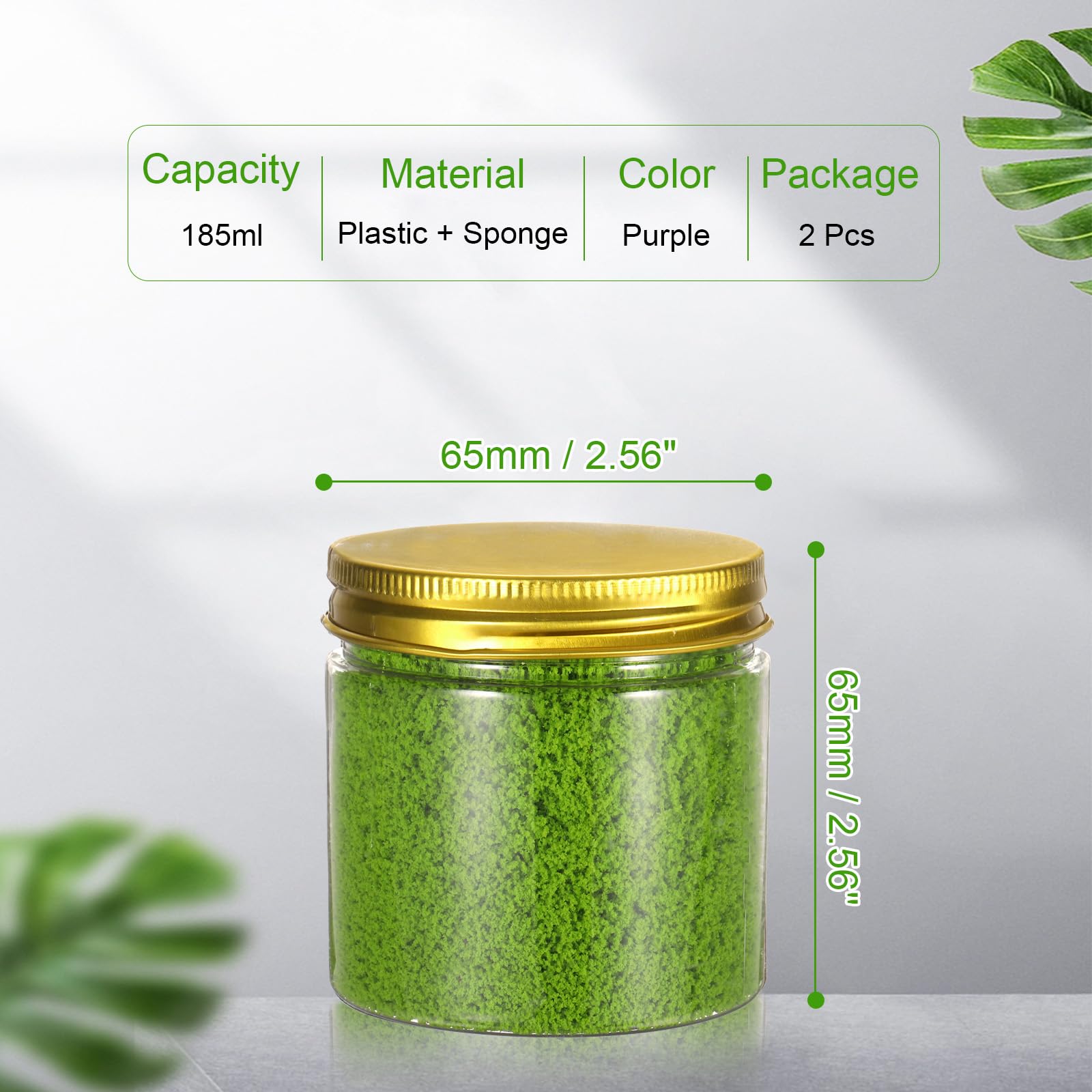 CoCud Model Grass Terrain Powder, 185ml Capacity, Fake Miniature Flower Grass Tree Sponge Light Green - Image 2