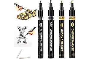 4-Pack Mirror Paint Markers Liquid Chrome Pen