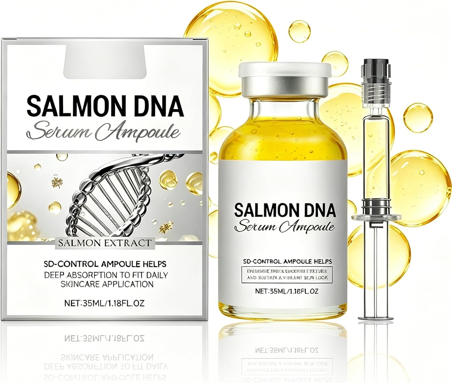 PDRN Serum Salmon DNA Serum for Microneedling, Hydrating PDRN Face Serum with Salmon DNA Extract, Skin Moisturizing Essence Suitable with Microneedling Tools-35ml