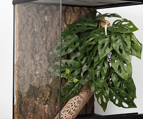 Miniatura 3 de WOLEDOE Paquete de 2 plantas falsas de reptiles para terrario, accesorios de tanque de serpientes, decoración de hábitat, plantas colgantes