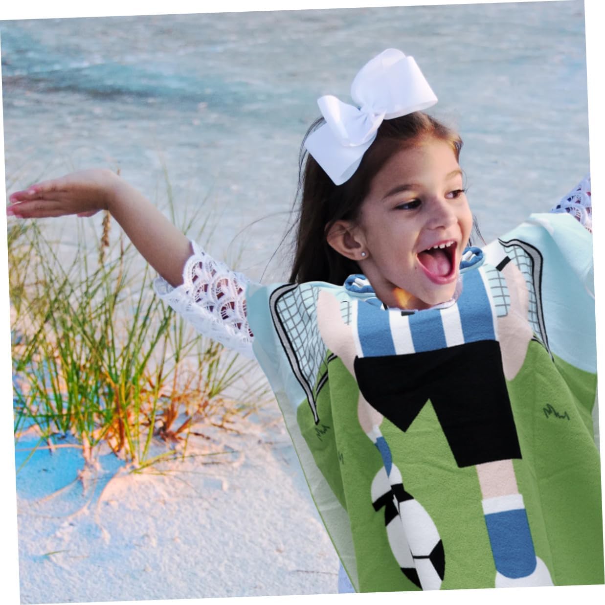 Cape Bath Towel Cloak for Boys and Soft Absorbent Hooded Beach and Pool Towel Lightweight Microfiber Cloak