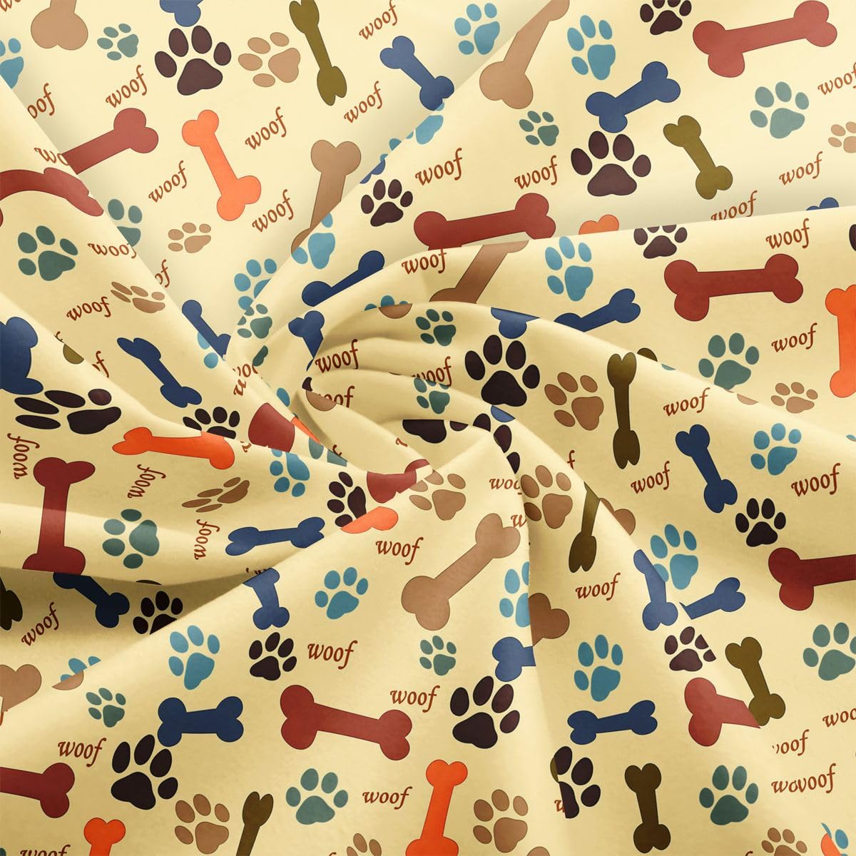 Homemissing Hund Paw Stoff 276x150cm