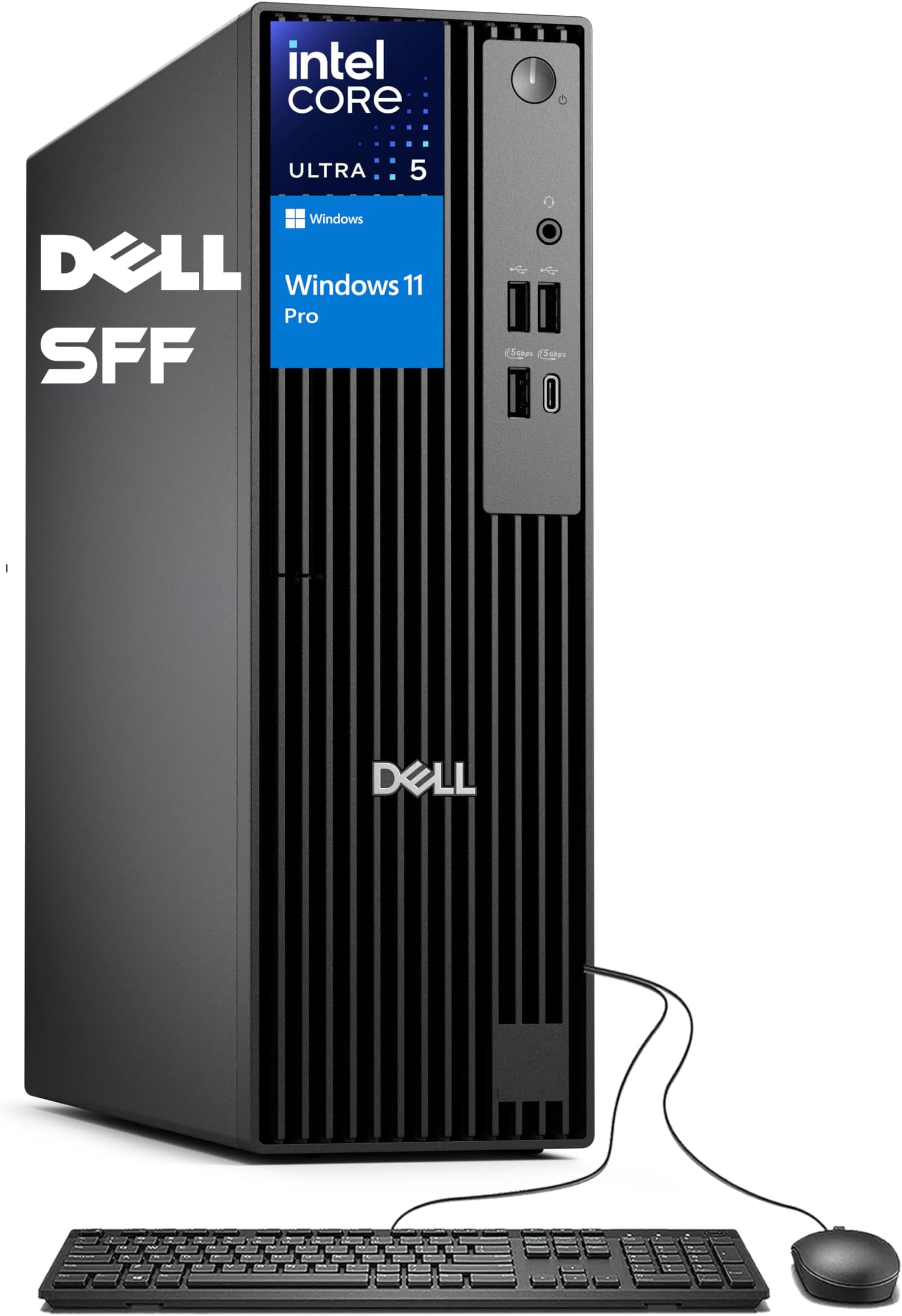 Dell Pro Slim AI PC QCS1250 (Next Gen OptiPlex 7000 SFF), Intel 14-Core Ultra 5 235 (> Ultra 7 165U), Business Desktop, IST Computer Customized 16GB/32GB/64GB DDR5, 512GB/1TB SSD, Wi-Fi 7, Win 11 Pro