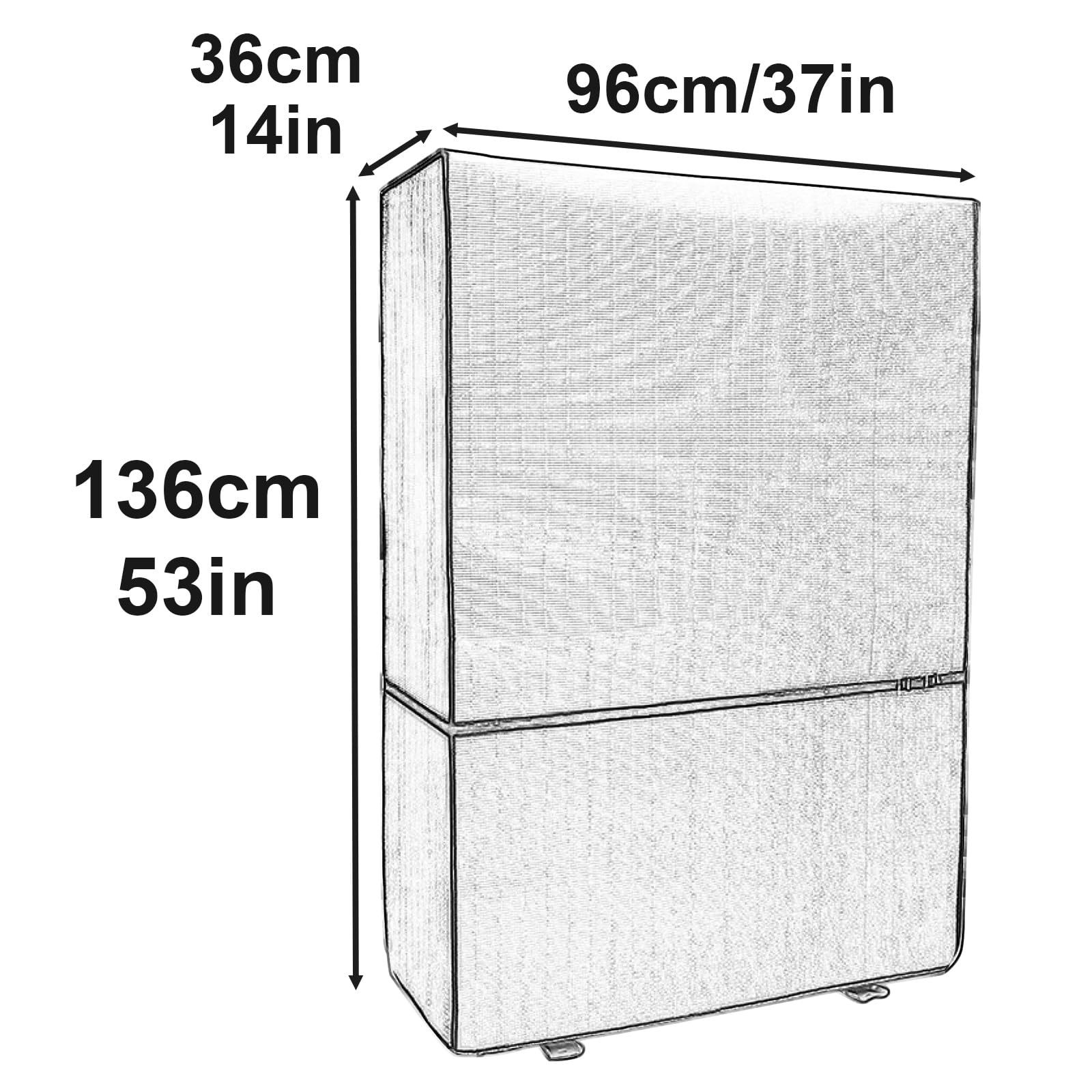 Cubierta de aire acondicionado resistente al agua para exteriores, protección de invierno para unidades centrales de climatización, resistente a la intemperie, duradero, tamaño grande, escudo para