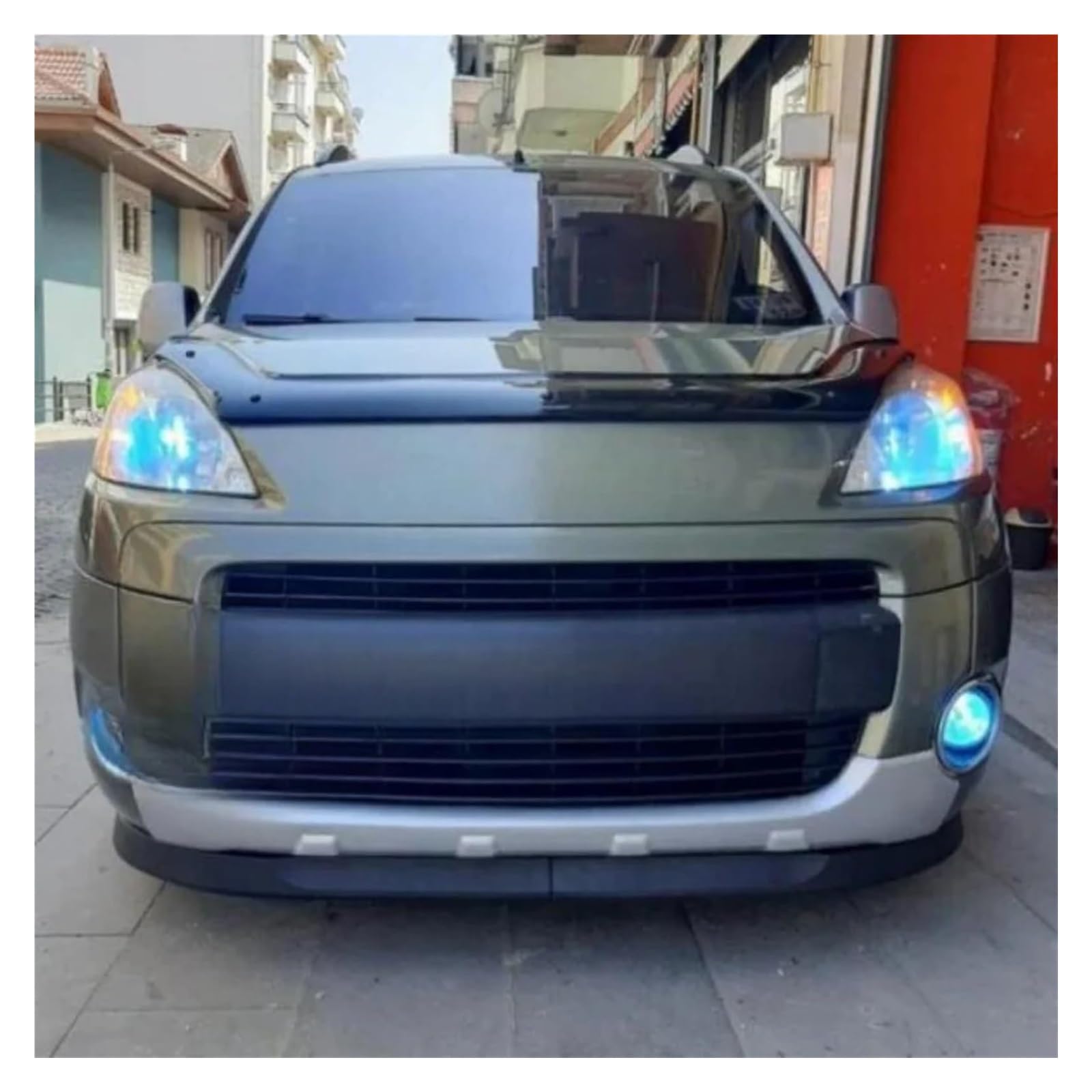 Auto Sottoparaurti Labbro Per Peugeot Per Partner Per Tepee 2 Pezzi Spoiler Carrozzeria Splitter Diffusore ABS Plastica Ricambio Professionale Tuning Paraurti Anteriore Auto