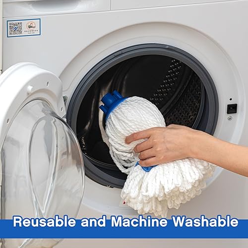 Miniatura 5 de Hushee 12 cabezales de trapeador de tela de microfibra compatibles con O Cedar microfibra para recambio de trapeador, accesorios de limpieza para