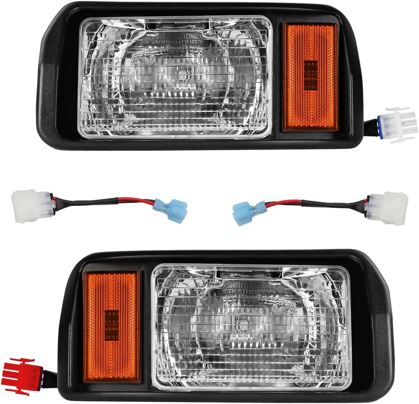 Golf Cart Headlights Kit, Factory Halogen Headlight Kit-Driver and Passenger Side is Suitable for Club Car DS 1993-Up Golf Carts, Replaces OEM# 101988002 101988001