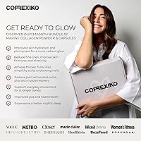 Vista 2 de CORREXIKO Paquete de píldoras y polvo de suplemento de colágeno marino, suministro de 3 meses, incluye 10,000 mg de colágeno en polvo hidrolizado