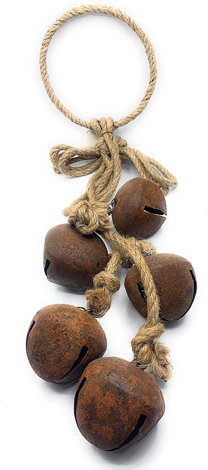 Cast Iron Bell-Bell Eingangsglocke antikgrün Height 29 CM