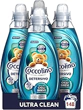 Coccolino Wonder Wash Ultra Clean Washing Machine Liquid Detergent 15 Minute Short Cycles, Even Cold, Long Lasting Fragrance, Deep Cleaning, 37 Washes, 4 x 1400 ml
