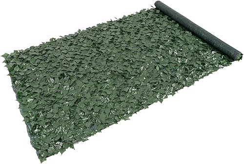 Miniatura 9 de VEVOR Rejilla de privacidad para valla de hiedra artificial, 59 x 158 pulgadas, pantalla para valla de privacidad con respaldo de tela de malla y