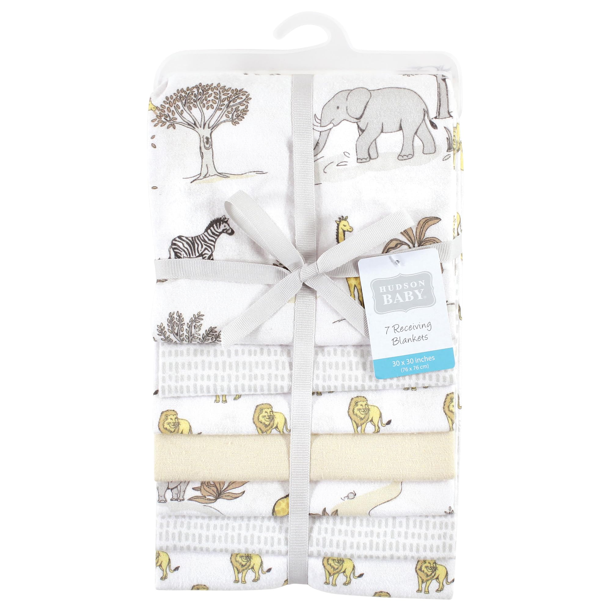 Luvable Friends Flannel Receiving Blanket 7 Piece, Giraffe, One