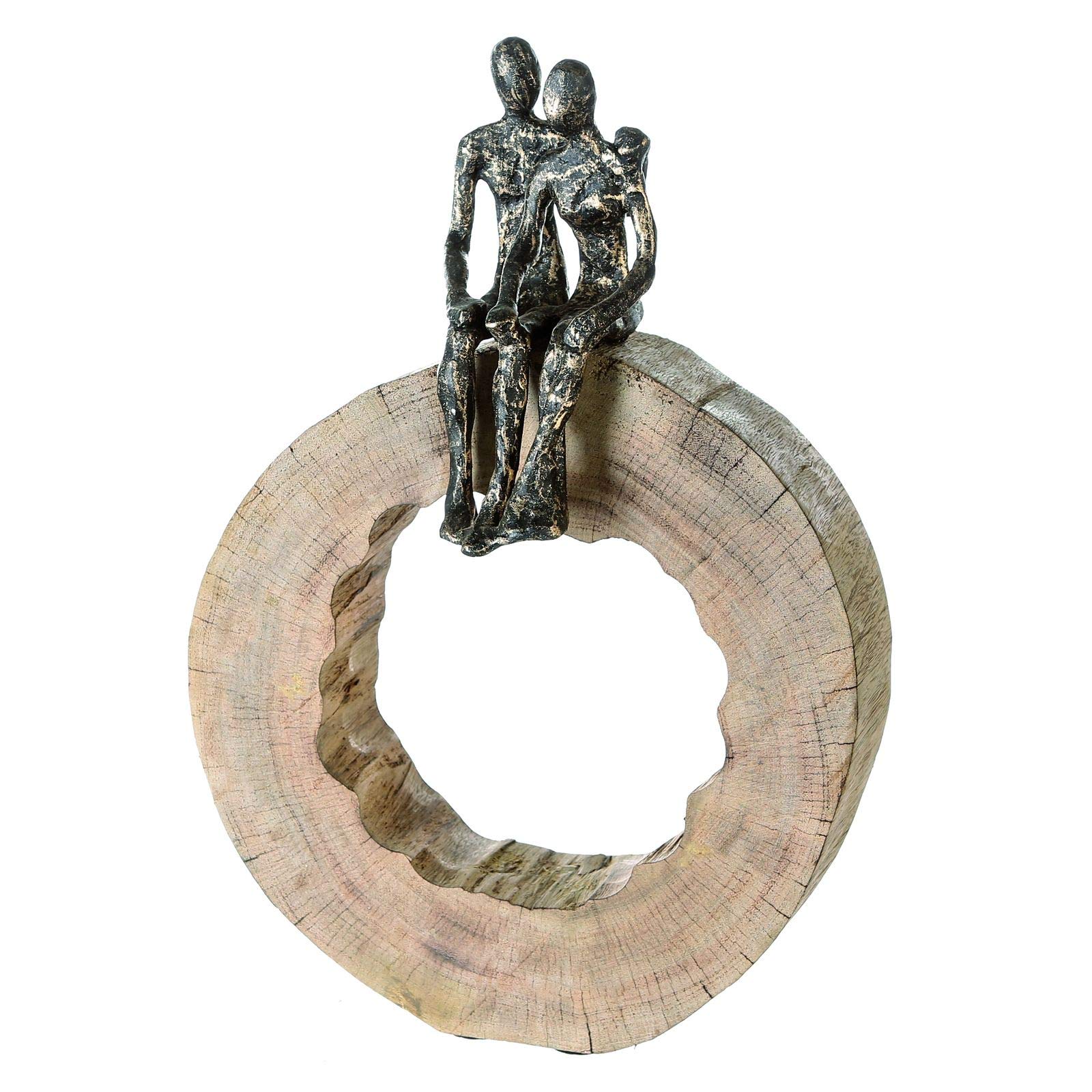 Casablanca modernes Design Sculpture, Aluminium Wood, Bronze, Natural, Höhe 39 cm